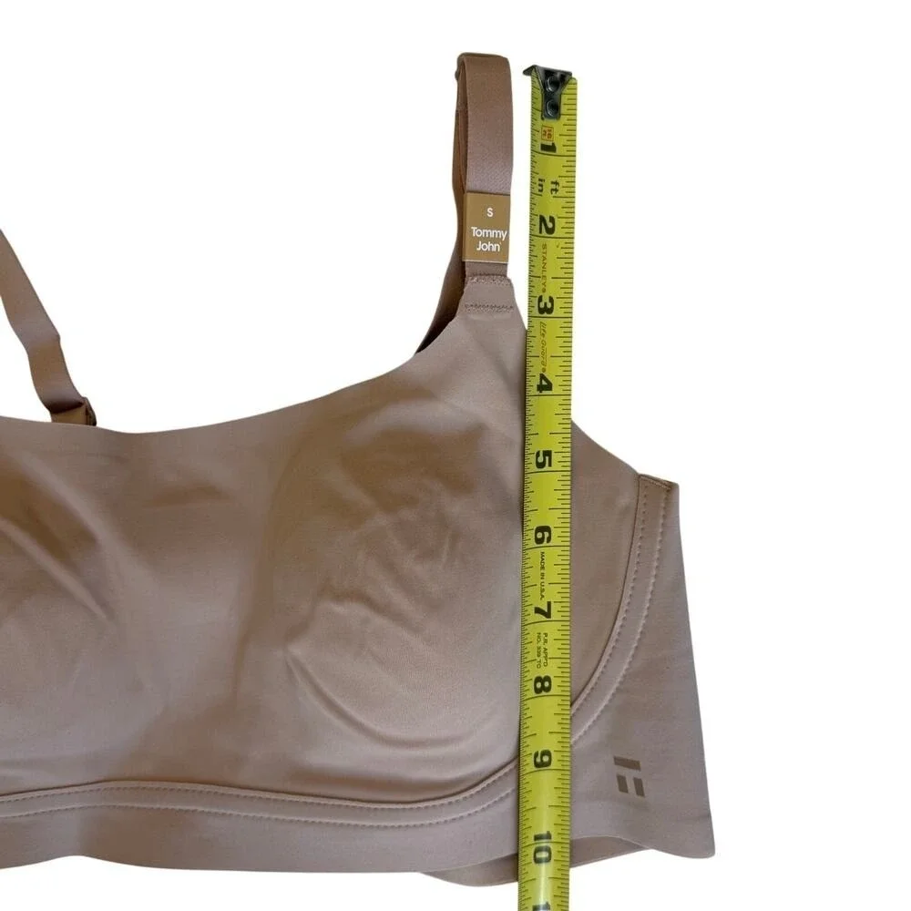 Beige Womens Comfort Smooth Bralette Small Pullover Removable‎ Pads Tan Wireless